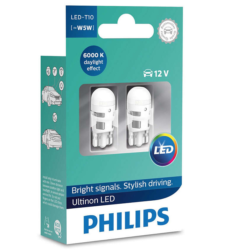 Лампа диод W5W 12V PHILIPS