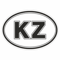 Наклейка на автомобиль "KZ"